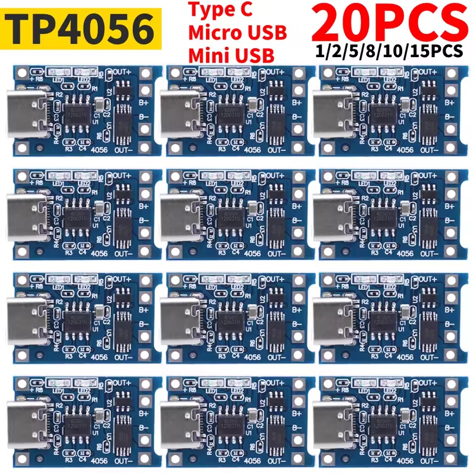 1-20PCS Type-c/Micro/Mini USB  - Tp4056 Module 评论和价格