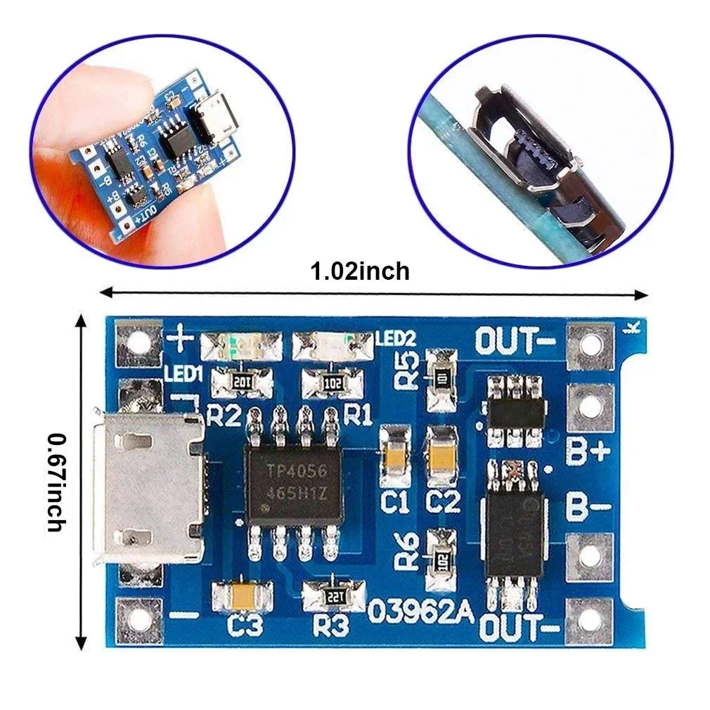 1-20Pcs Type-C/Micro/Mini USB  - Li Ion Charger Module 评论和价格
