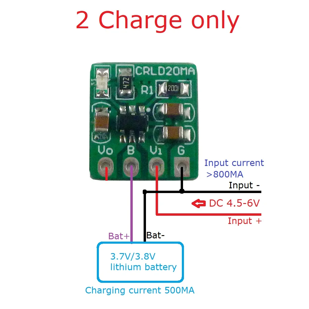 5X CRLD20MA Mini 2 in 1 3.7V 3 - Li Ion Charger Module 评论和价格